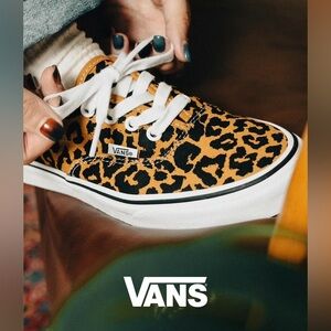 Vans Leopard Print Classic Low-Top Sneakers - Brown/Black